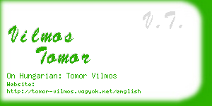 vilmos tomor business card